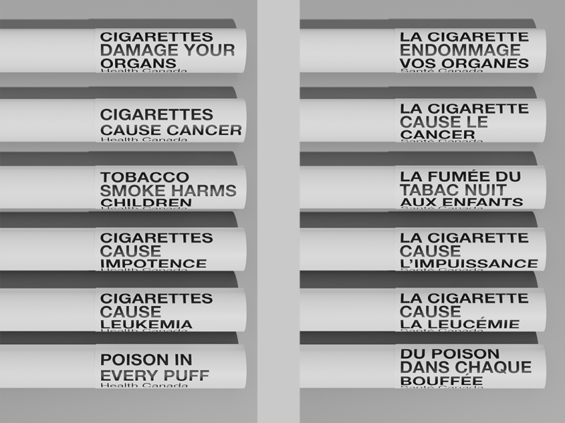 Individual cigarette stick health warnings come into effect in Canada